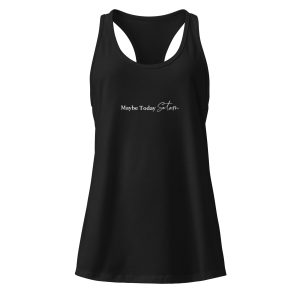 Maybe Today, Satan Women’s fitted racerback tank top