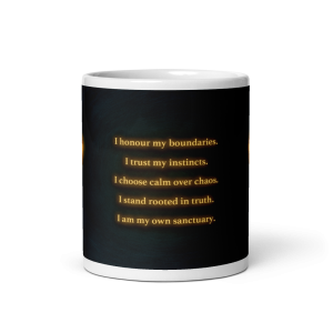 Algiz Rune White Glossy Mug